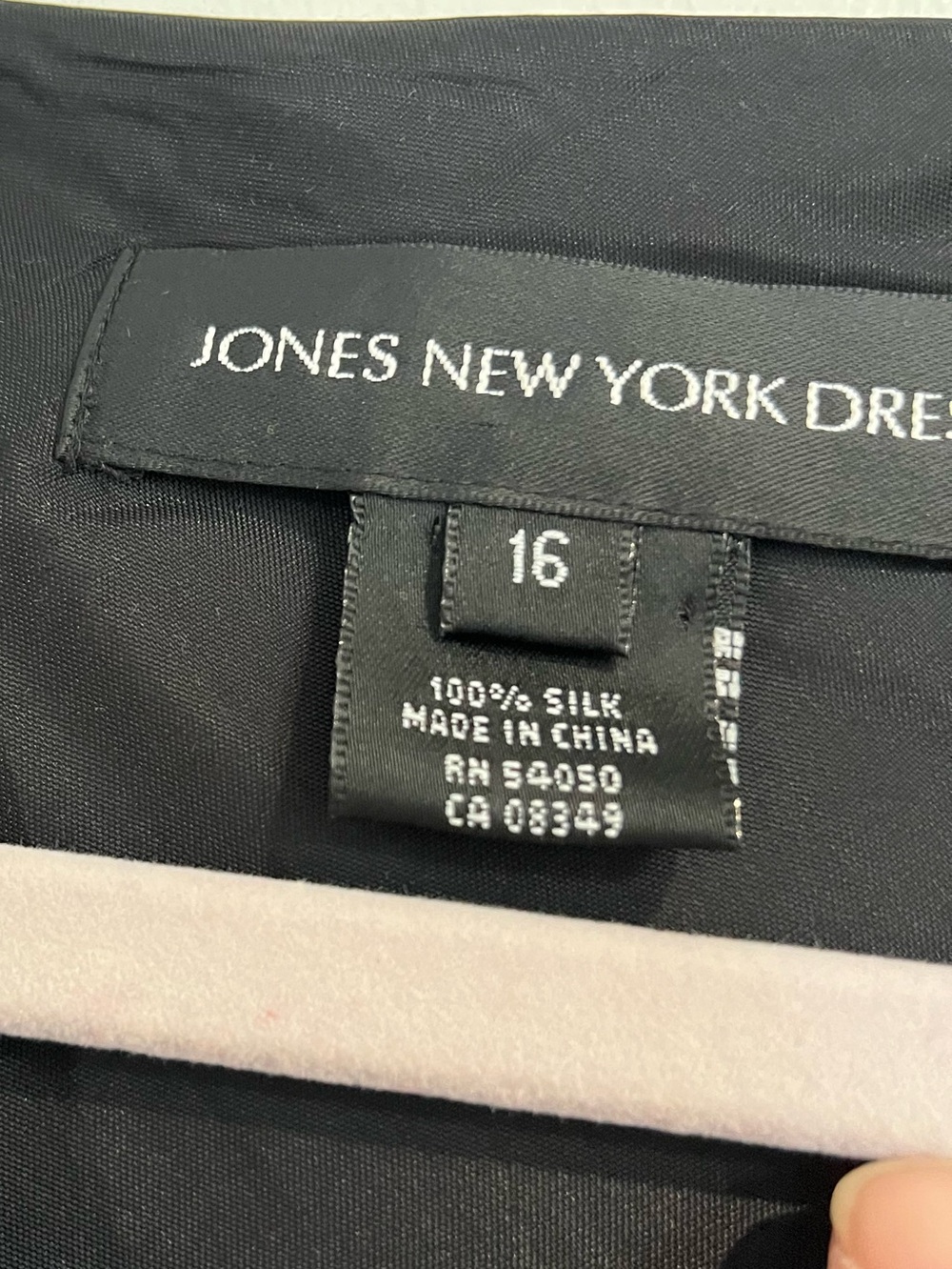 Jones New York Vintage Black Floral Silk Midi Dress Sz. 16 NWT - Picture 5 of 9